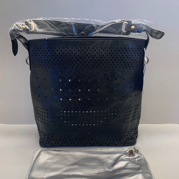 The Slouchy Tote /Perforated Crossbody & Additional Bag 2 in 1 - NWT - Picture 3 of 7